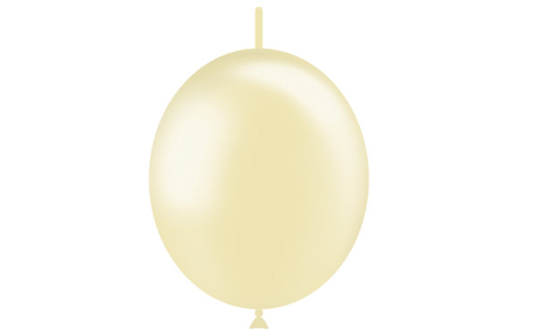 Balloon DecoLink metallic 29cm - Ivory