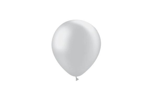 Luftballon professionell Metallisch 13 cm - Silber
